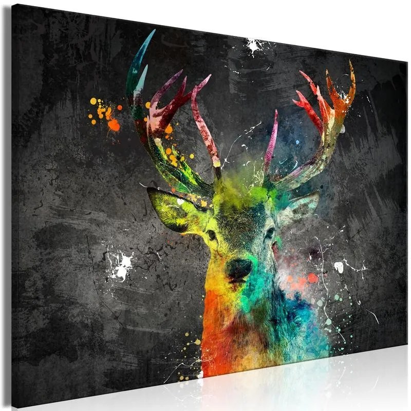 Quadro  Rainbow Deer (1 Part) Wide  Larghezza x Altezza Home decor 120x80