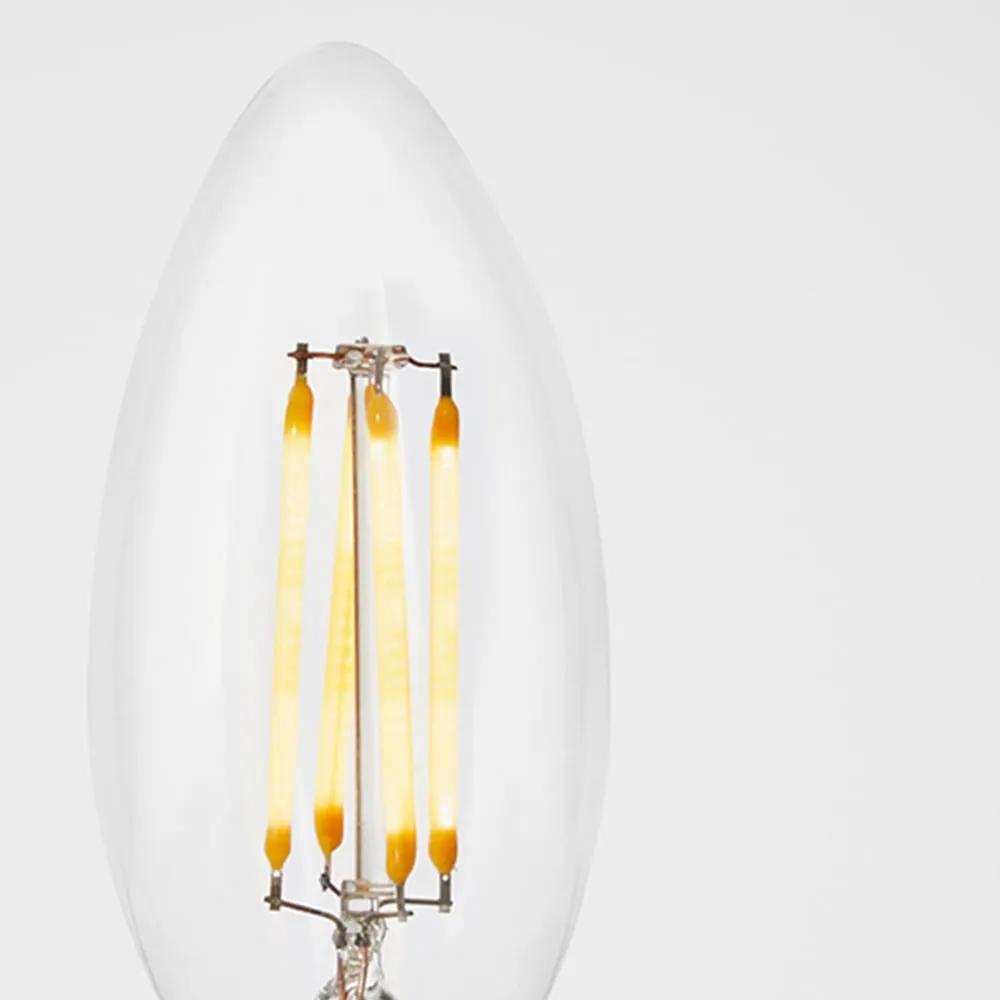 Lampadina a filamento LED caldo dimmerabile E14, 4 W Candle - tala