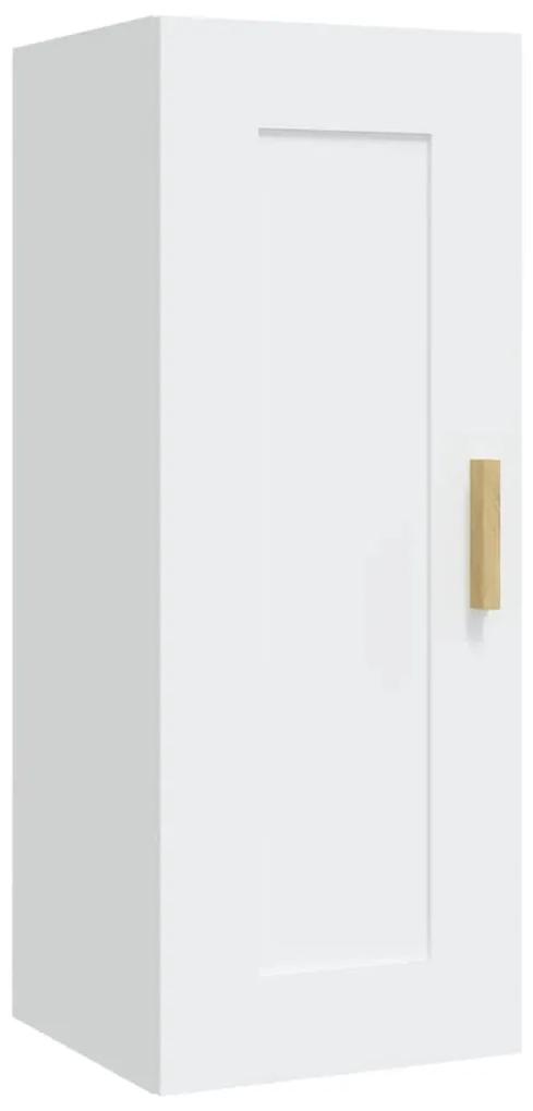 Armadietto a muro bianco 35x34x90 cm in legno multistrato
