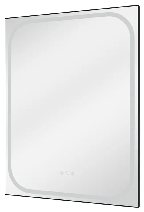 Specchio con illuminazione integrata bagno rettangolare SENSEA L 60 x H 80 x P 3 cm grigio / argento