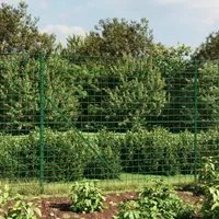 Recinzione Metallica con Picchetti Ancoraggio Verde 2x25 m 154142