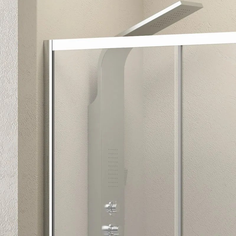 Kamalu - Porta doccia nicchia 150cm scorrevole vetro 8mm altezza 200h | KEL4000