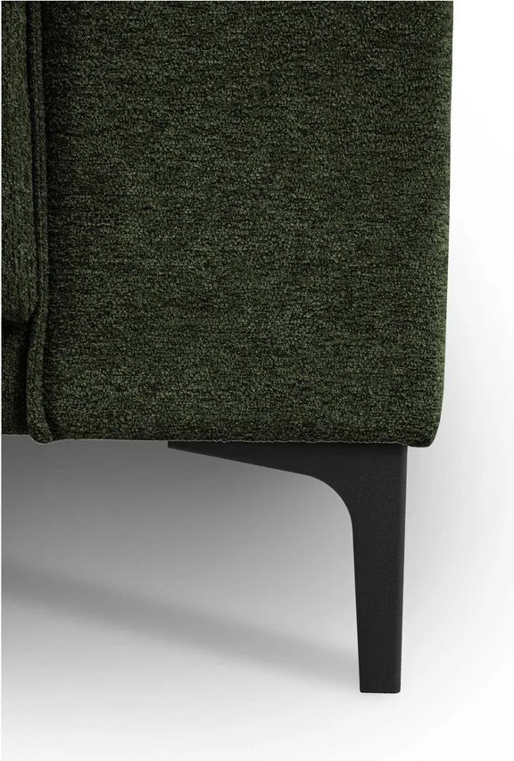 Divano angolare verde (con penisola a sinistra/con chaise lounge) con rivestimento in ciniglia Copenhagen – Scandic