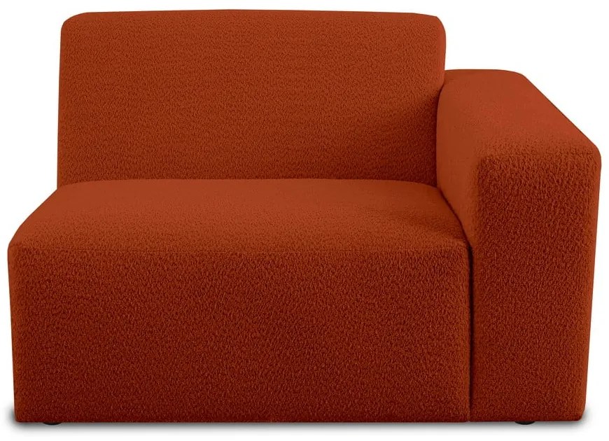 Modulo divano in tessuto bouclé color mattone (angolo destro) Roxy - Scandic