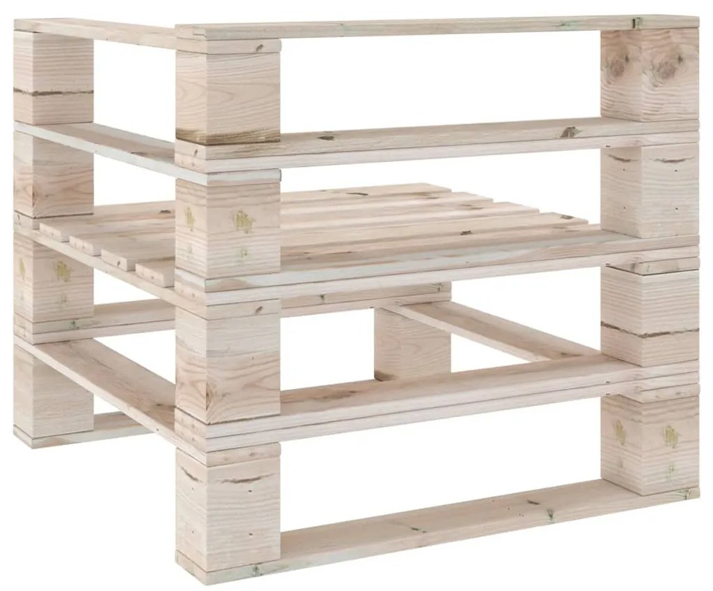 Divano da giardino su pallet a 2 posti in legno di pino