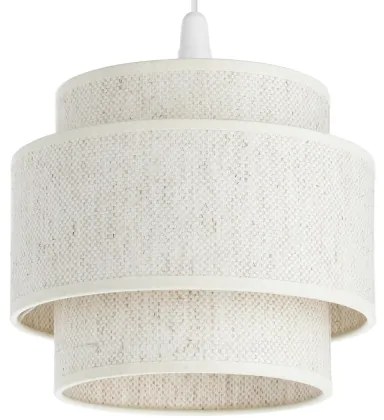 Lampadario a cavo BOHO 1xE27/60W/230V Ø 20 cm bianco