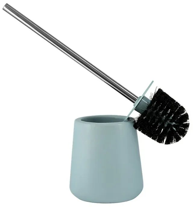 Portascopino wc in ceramica da appoggio linea Sidney turchese pastello