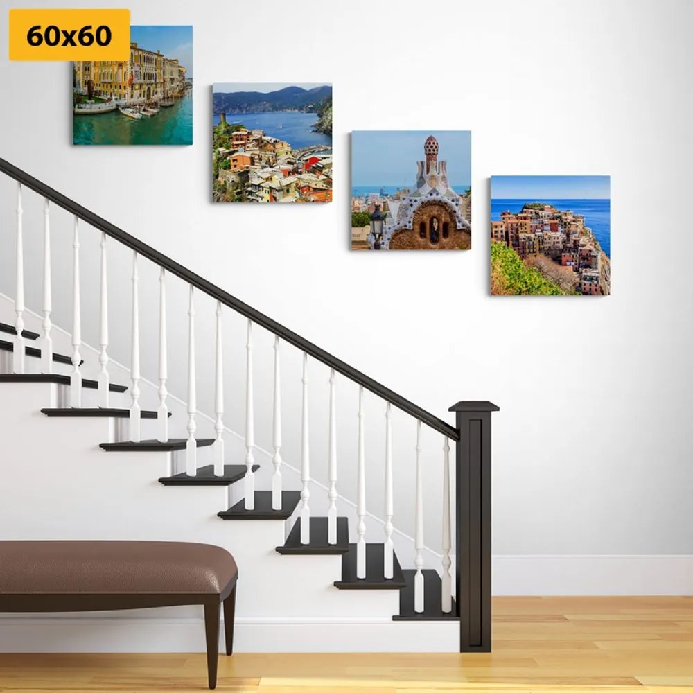 Set di quadri – Paesaggi costieri abbaglianti