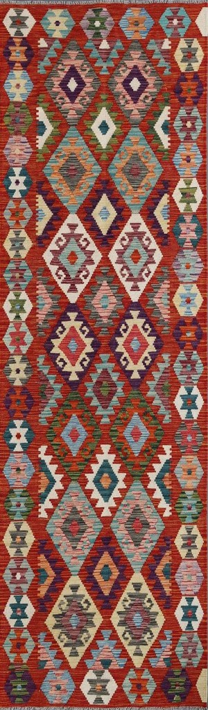 Kilim Tappeto 90x300 (Pakistan) Tessuto A Mano