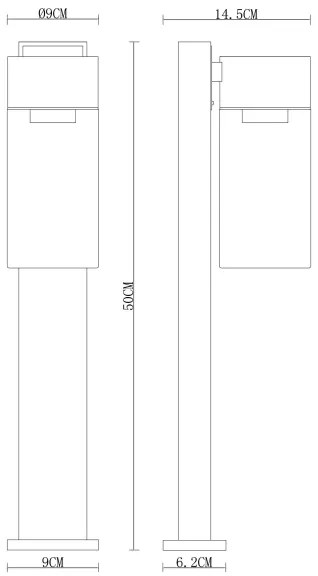 Globo 31976 - Lampada da esterno ETSI 1xE27/40W/230V 50 cm IP44