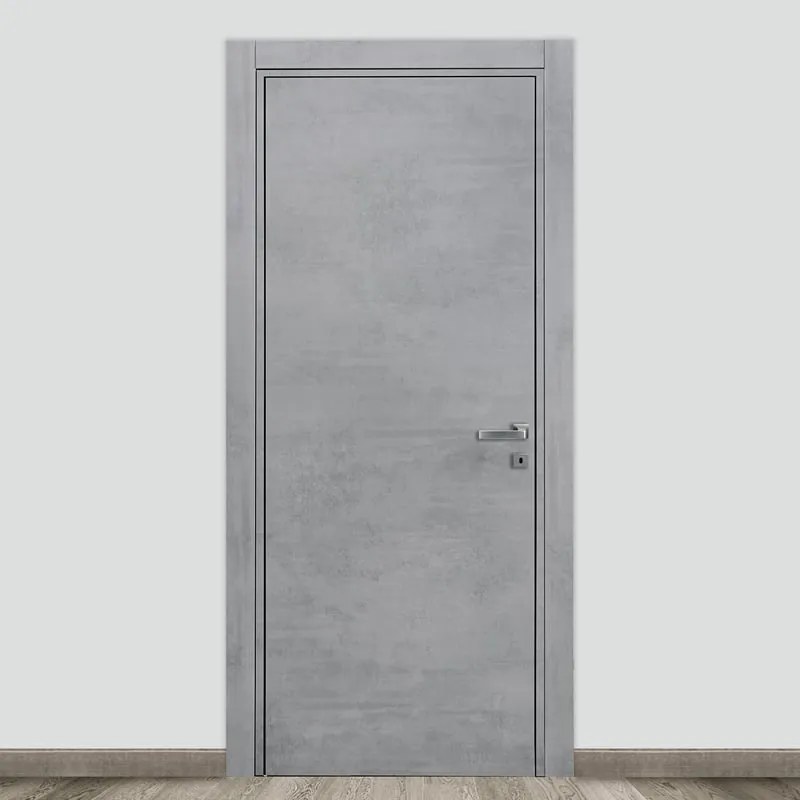 Porta interna a battente Naos in legno colore grigio, L 90 x H 210 cm, apertura reversibile