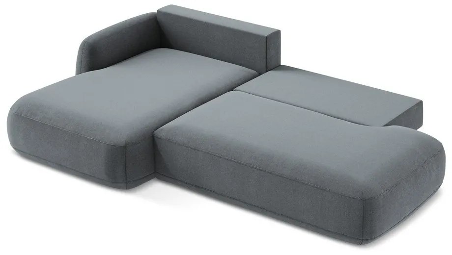 Divano angolare blu polveroso allungabile (con penisola a sinistra/con chaise lounge) Hale – Makamii
