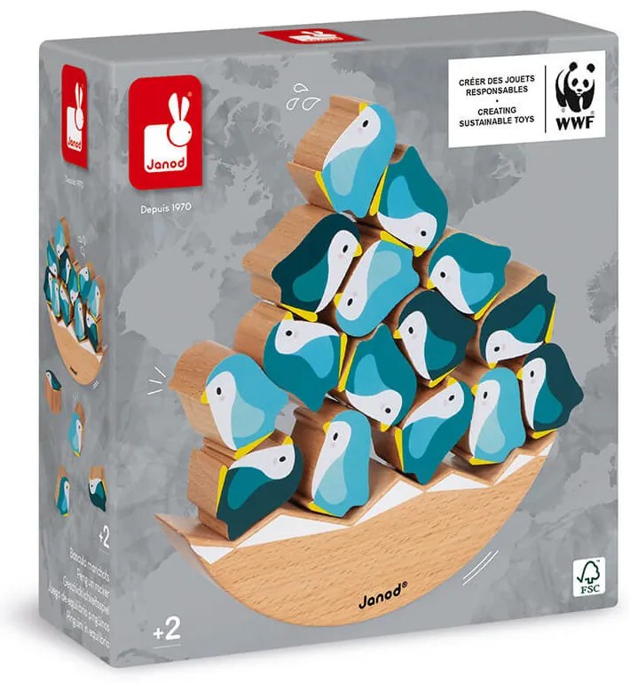 Pinguini dondolanti in legno - In collaborazione con il WWF®