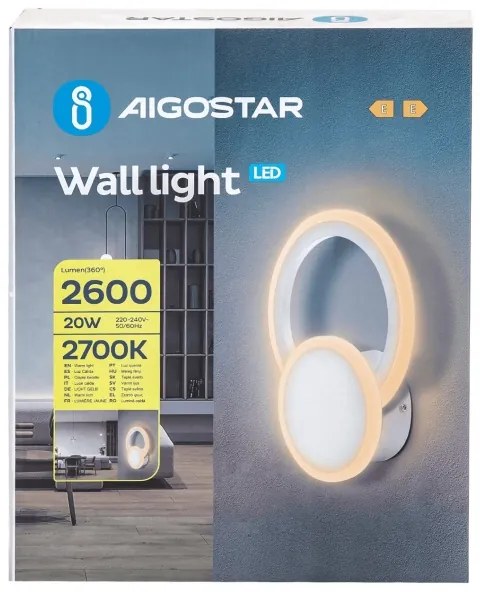 Aigostar - Applique a LED LED/20W/230V 2700K bianco