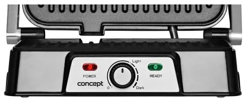 Concept ge2005 - Griglia a contatto 1500W/230V acciaio inossidabile/nero