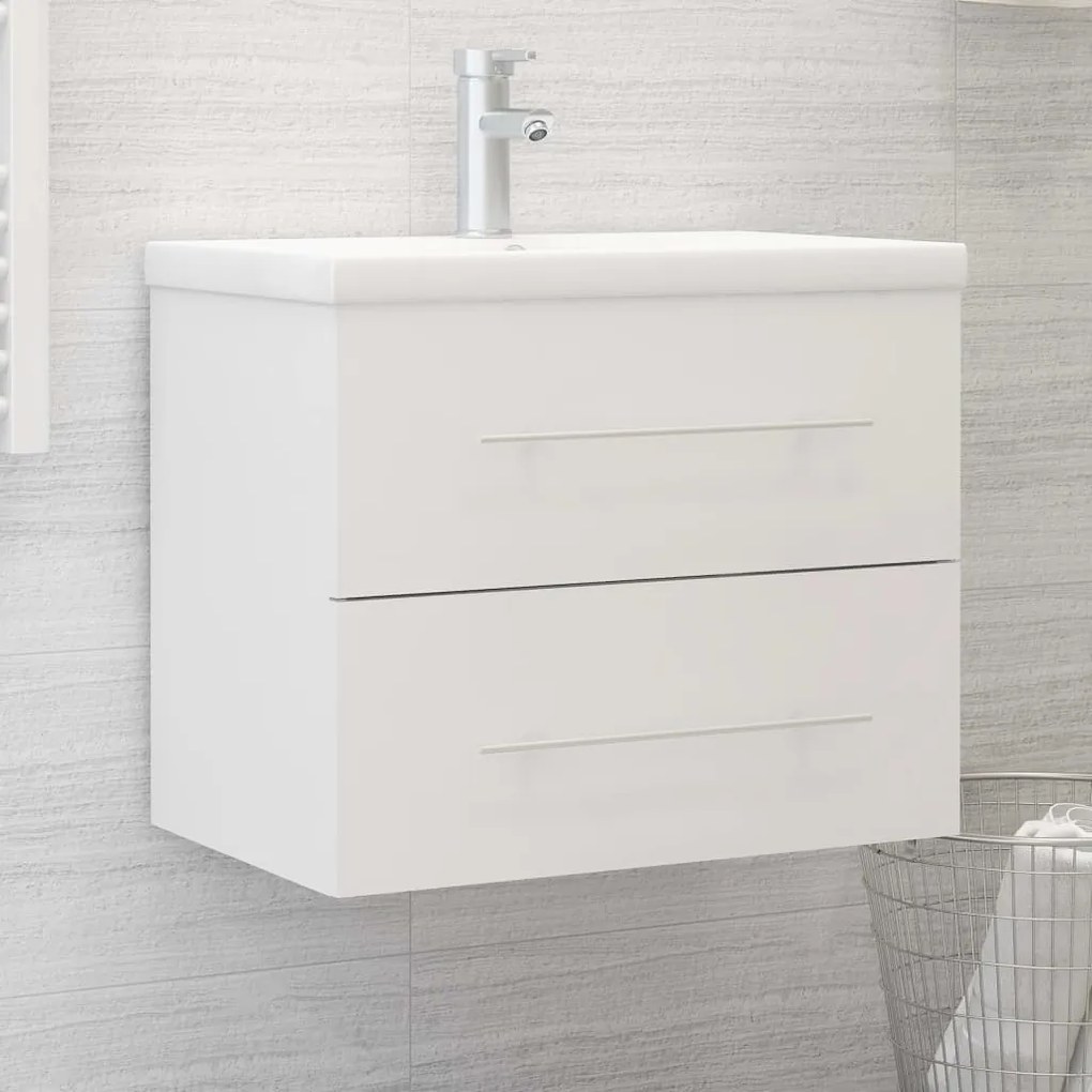 Mobile Lavabo Bianco 60x38,5x48 Cm İn Legno Multistrato /