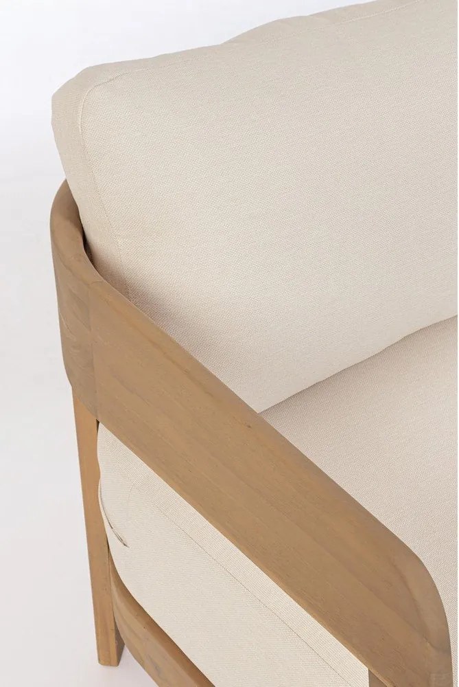 Divano da giardino di colore naturale in acacia massiccia Pablo – Bizzotto