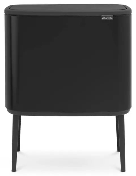 Cestino per la spazzatura in acciaio in nero opaco per raccolta differenziata/touch 33 l Bo Touch Bin – Brabantia