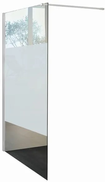 Box doccia walk-in Wens, vetro serigrafato 6 mm, H 200 cm, profilo bianco