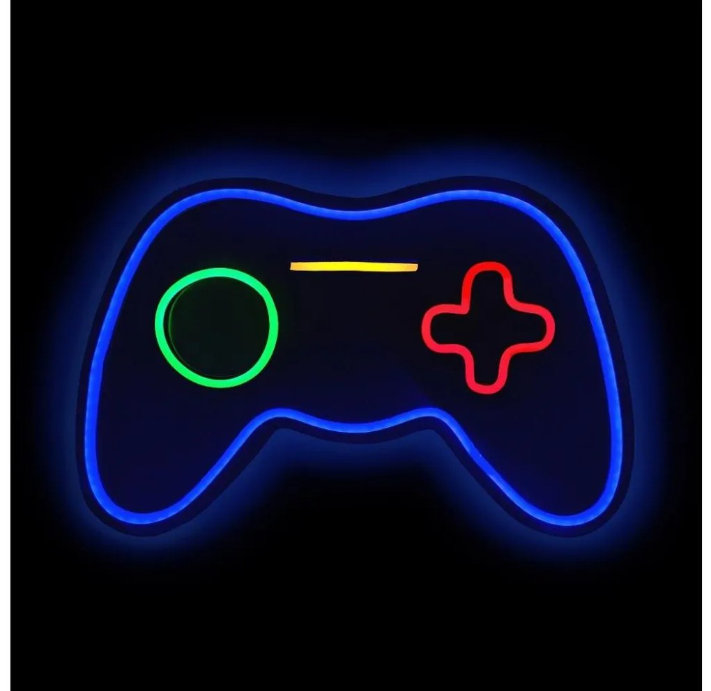 2Kids Toys - Decorazione da parete neon LED/5W/USB a forma di gamepad