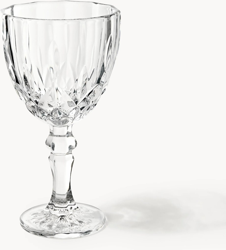 Set di 4 bicchieri da vino con scanalatura in rilievo George