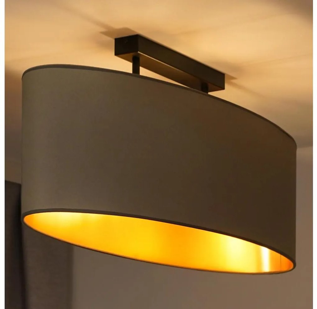 Duolla - Lampadario a plafone OVAL VEGAN 2xE27/15W/230V beige