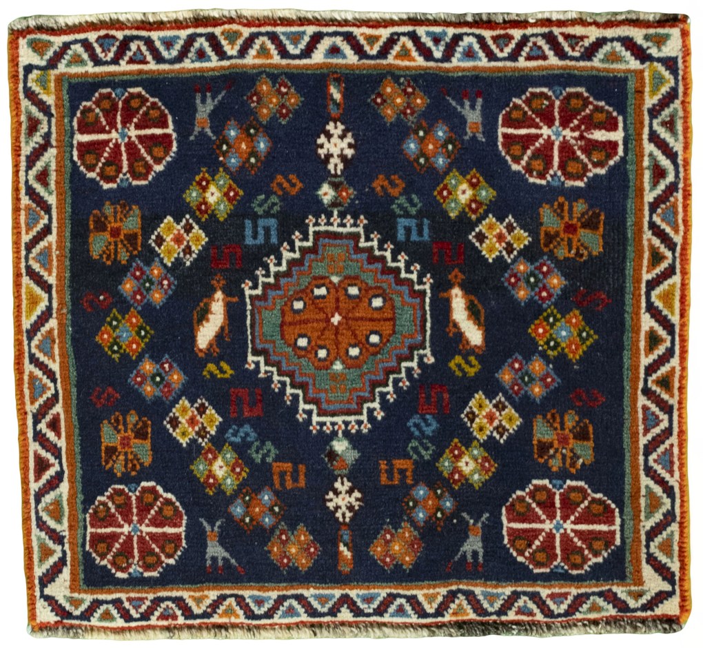 Shiraz Tappeto persiano 60x50 Rosso (Iran) Annodato A Mano