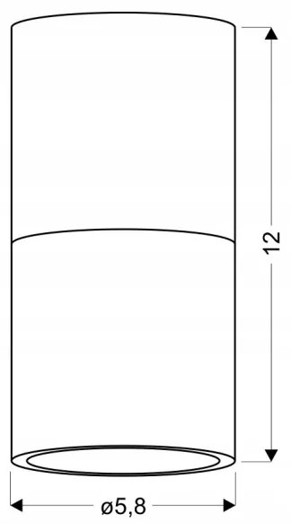 Plafoniera TUBA 1xGU10/15W/230V