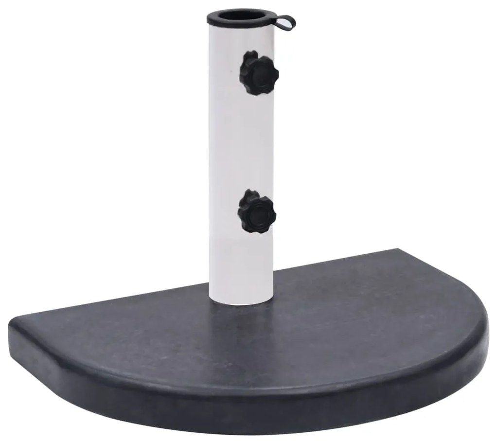 Base Per Ombrellone Nera 40x28x4 Cm İn Granito /