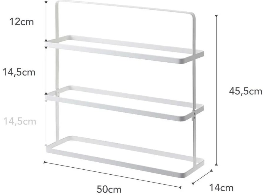 Scarpiera bianca in metallo Tower - YAMAZAKI