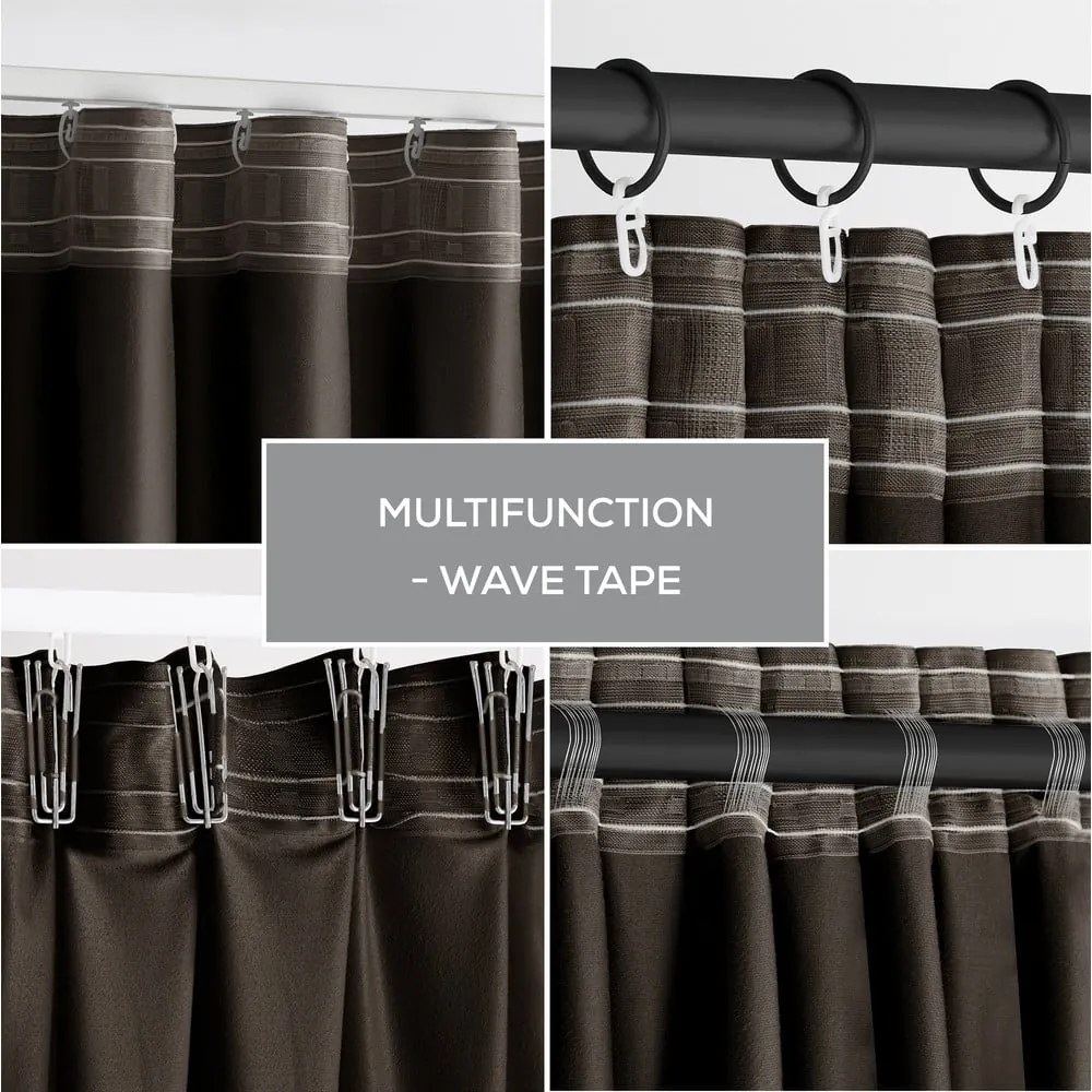 Tenda parzialmente oscurante marrone in velluto 140x270 cm – Restilo