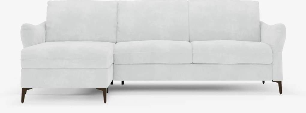 Dalia divano letto angolare con vano contenitore - materasso alto 18 cm in raffinato tessuto smacchiabile T30