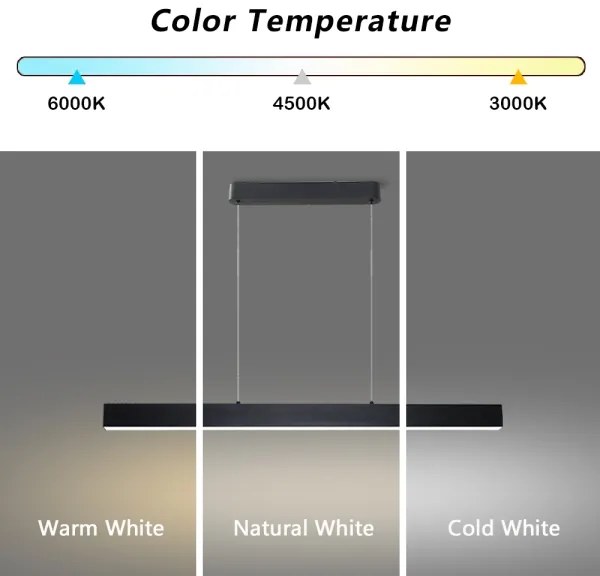 Brilagi - Lampadario LED dimmerabile SLEEKLINE SMART LED/40W/230V Wi-Fi Tuya black+RC