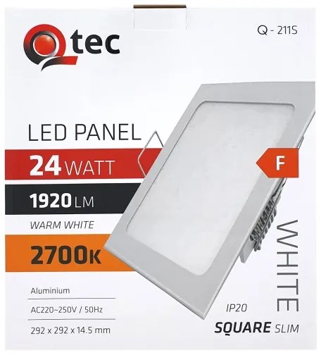 Lampada LED da incasso QTEC LED/24W/230V 2700K