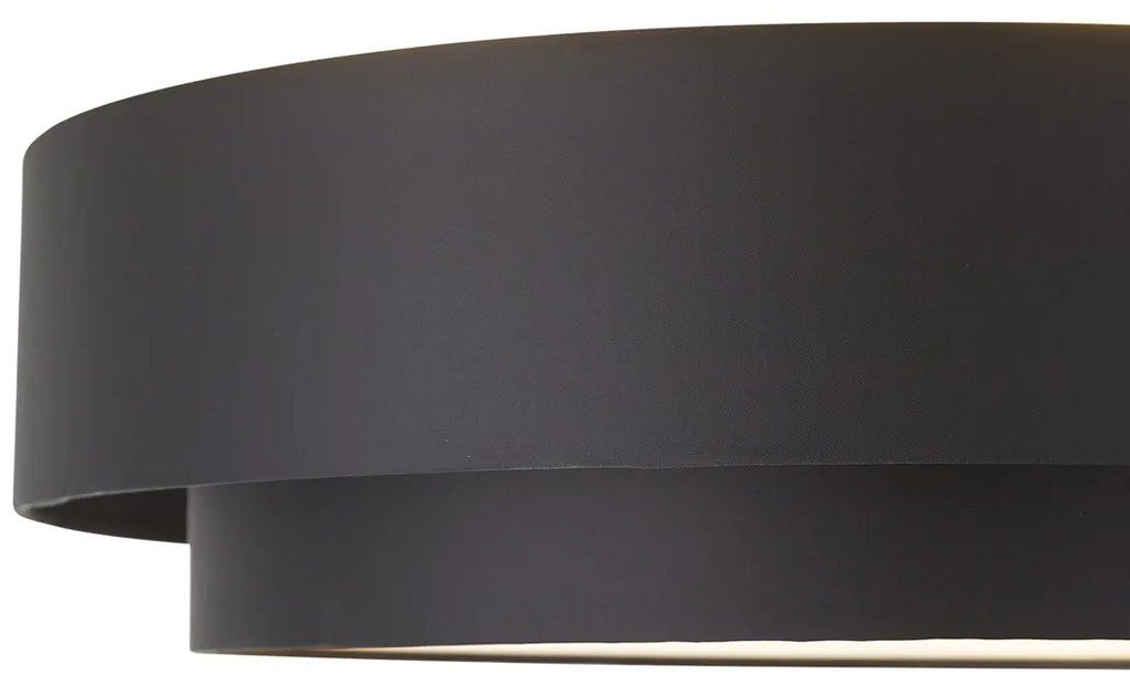 Plafoniera moderna nera 50cm 3 luci - Steve