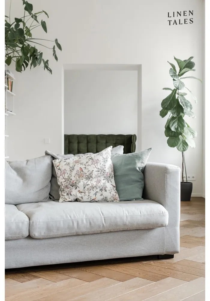 Federa di lino verde, 45 x 45 cm Milieu - Linen Tales