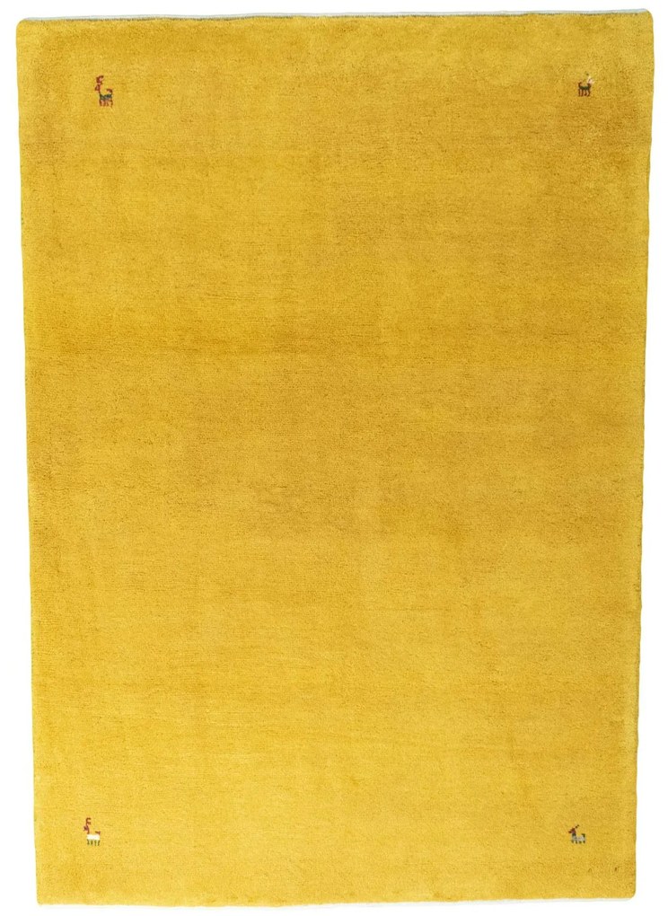 Gabbeh Tappeto persiano 220 x 150 Giallo (Iran) Annodato A Mano