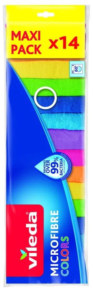 Set di panni per pulire in microfibra 14 pz Colors – Vileda