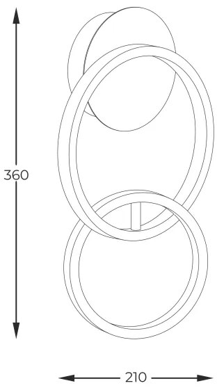 Zuma Line 20002W-GD - Applique a LED RANDO LED/18W/230V 3000/4000/6000K