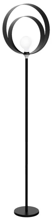 Lampadario Moderno Nucleo nero paralume nero E27 Ø40cm LUMICOM