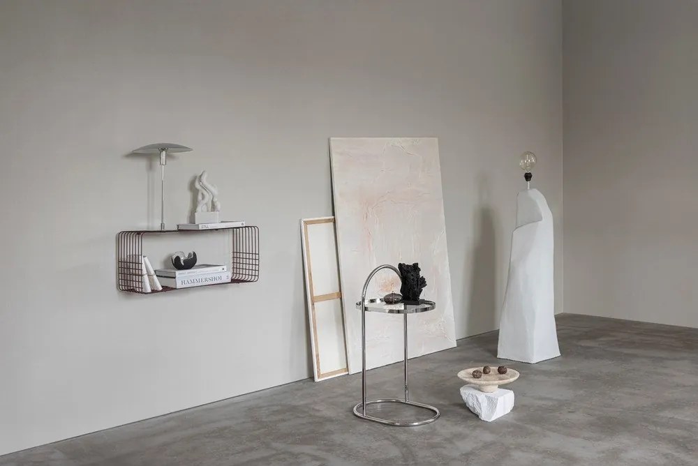 Mensola burgundy in metallo con ripiani multipli 70 cm Wire – Mette Ditmer Denmark