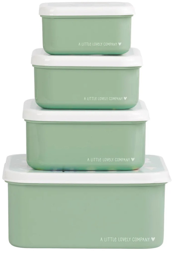 A Little Lovely Company - set di quattro scatole merenda - allegria