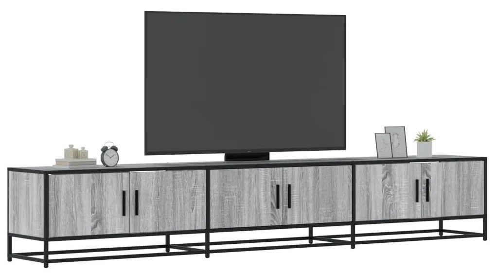 Mobile Tv Grigio Sonoma 240x35x41 Cm İn Legno Multistrato /