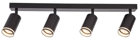 Faretto PIPE 4xGU10/10W/230V nero