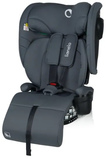 Lionelo - Seggiolino auto pieghevole NELLY i-Size 76-150 cm Grigio Grafite