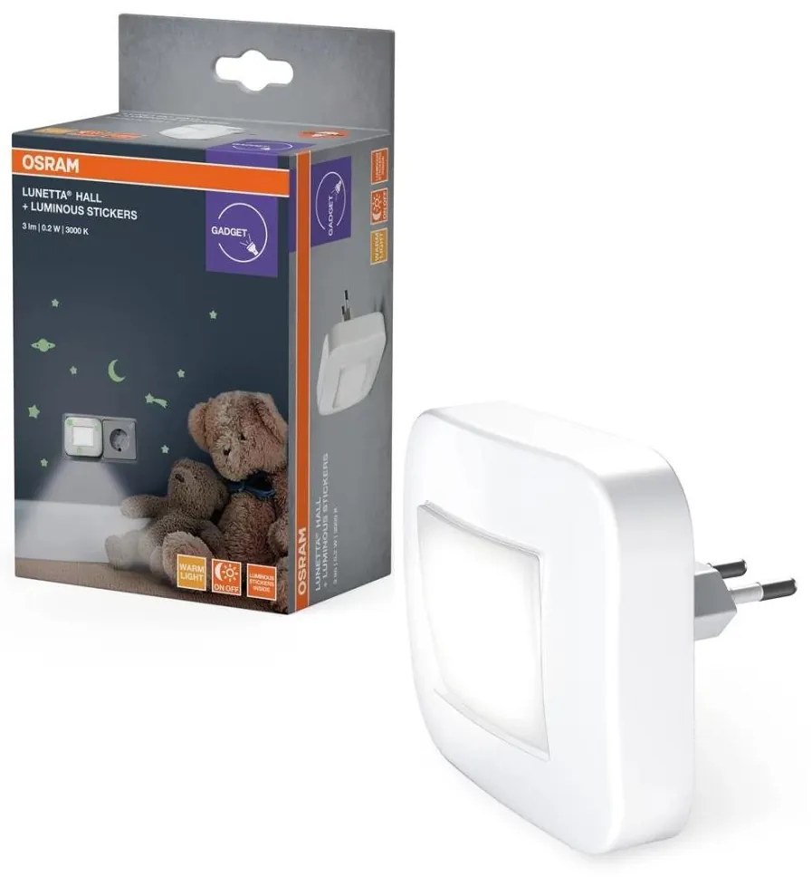 Osram - Lampada notturna LED con sensore crepuscolare LUNETTA LED/0,2W/230V