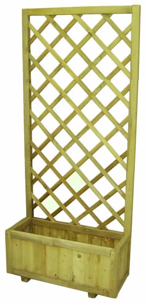 fioriera da giardino in legno di pino impregnato con griglia