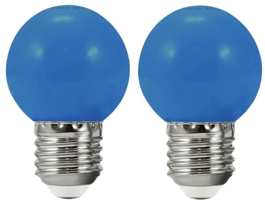 SET 2x Lampadina LED PARTY E27/0,5W/36V blu