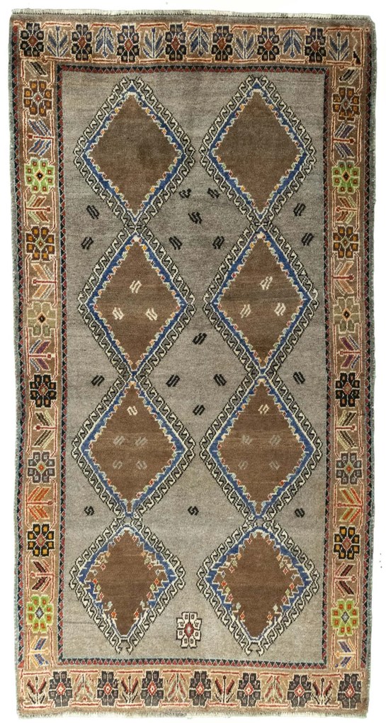 Gabbeh Tappeto 100 x 200 Nero (Iran) Annodato A Mano