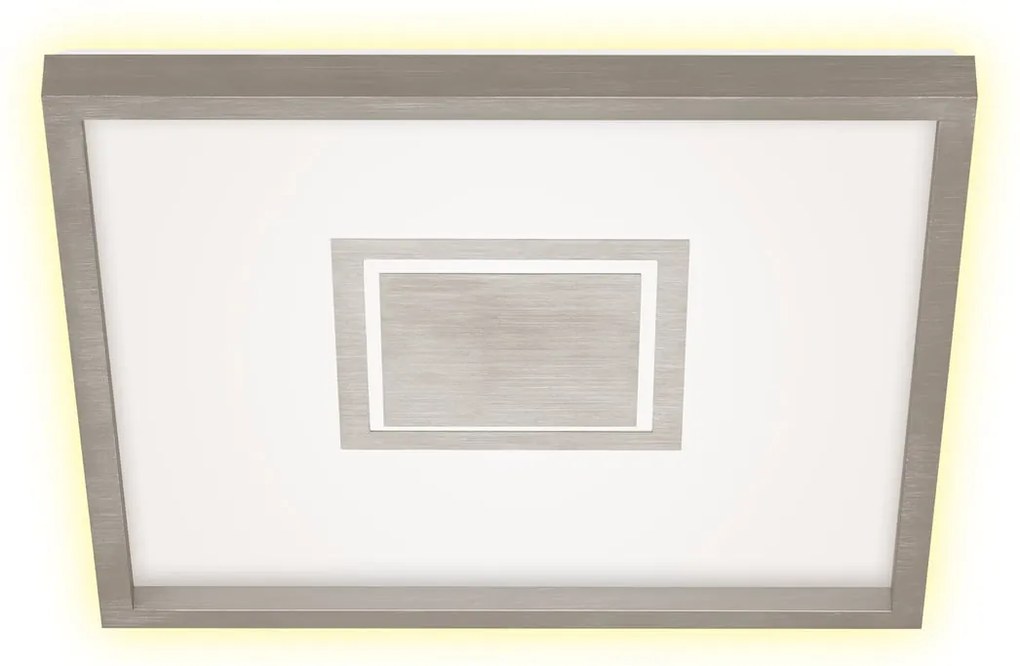 Plafoniera LED Geo argento IP20, 3000 lumen